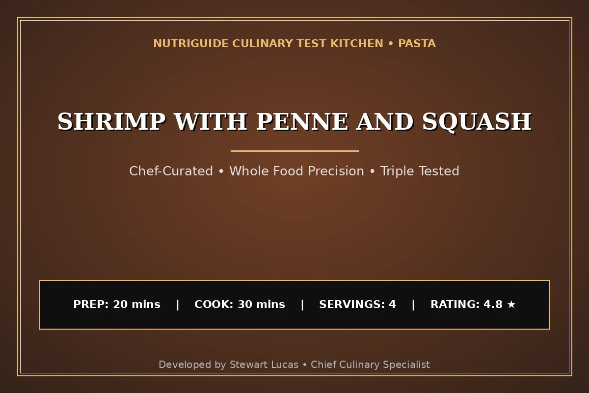 Shrimp With Penne And Squash