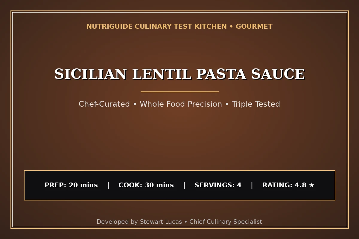 Sicilian Lentil Pasta Sauce