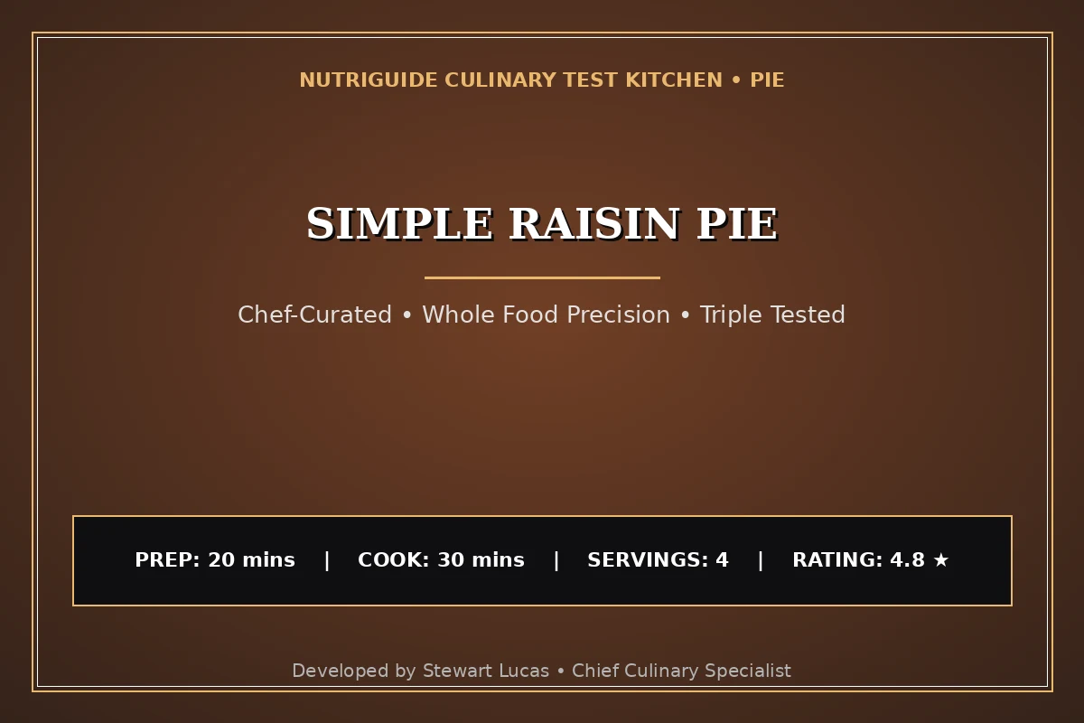 Simple Raisin Pie