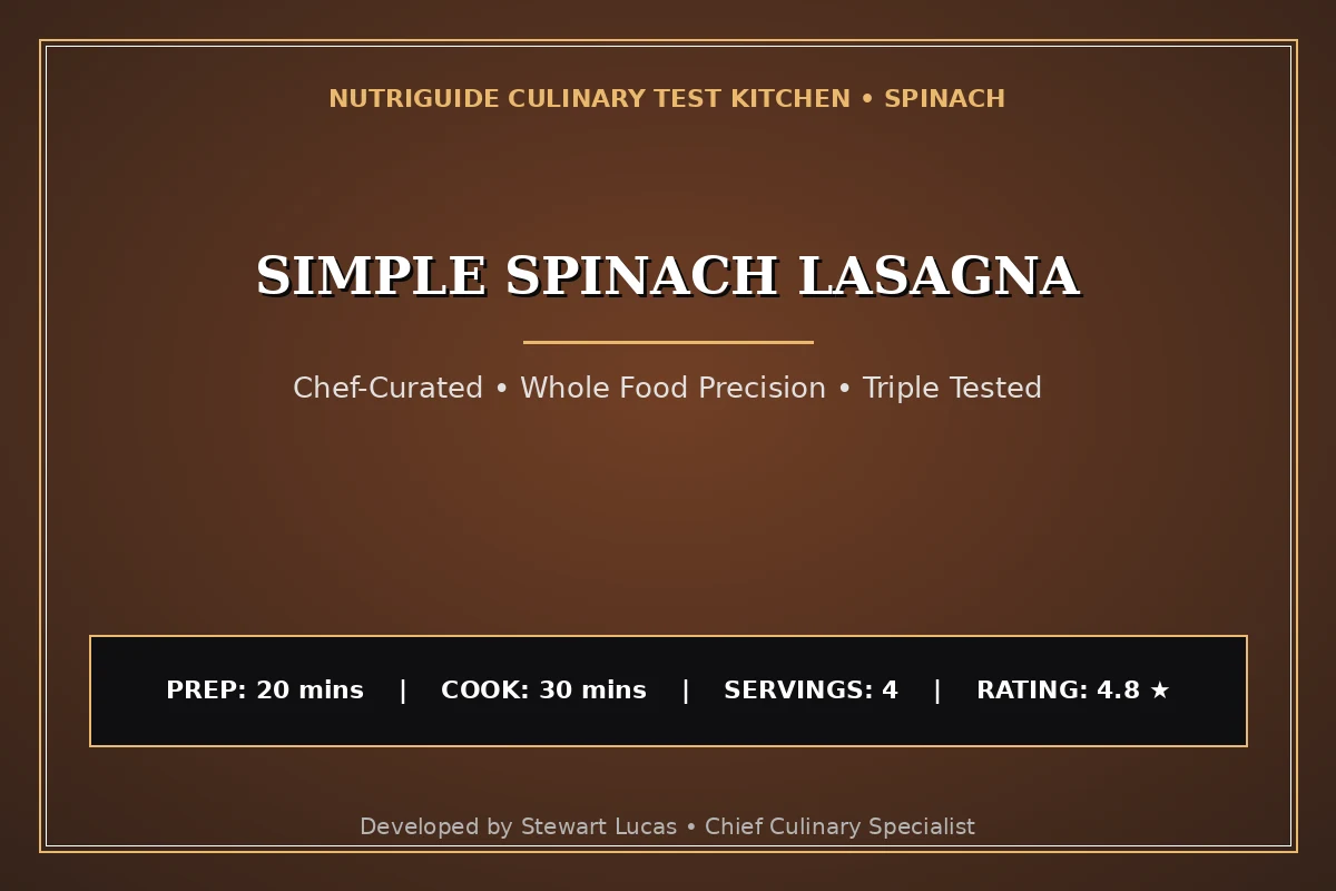 Simple Spinach Lasagna
