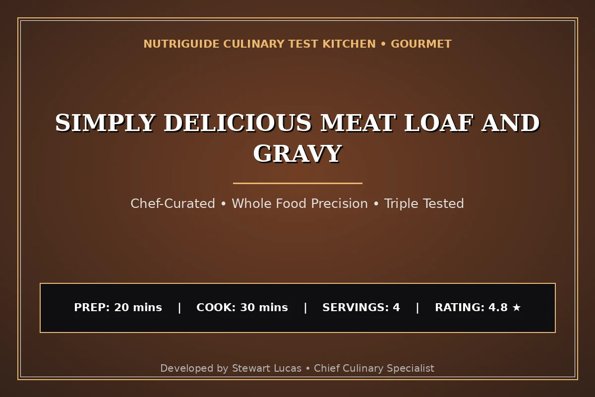Simply Delicious Meat Loaf And Gravy
