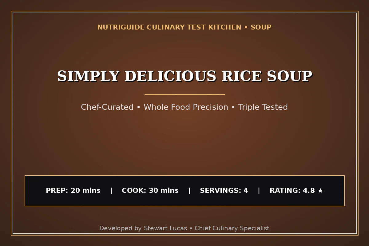 Simply Delicious Rice Soup