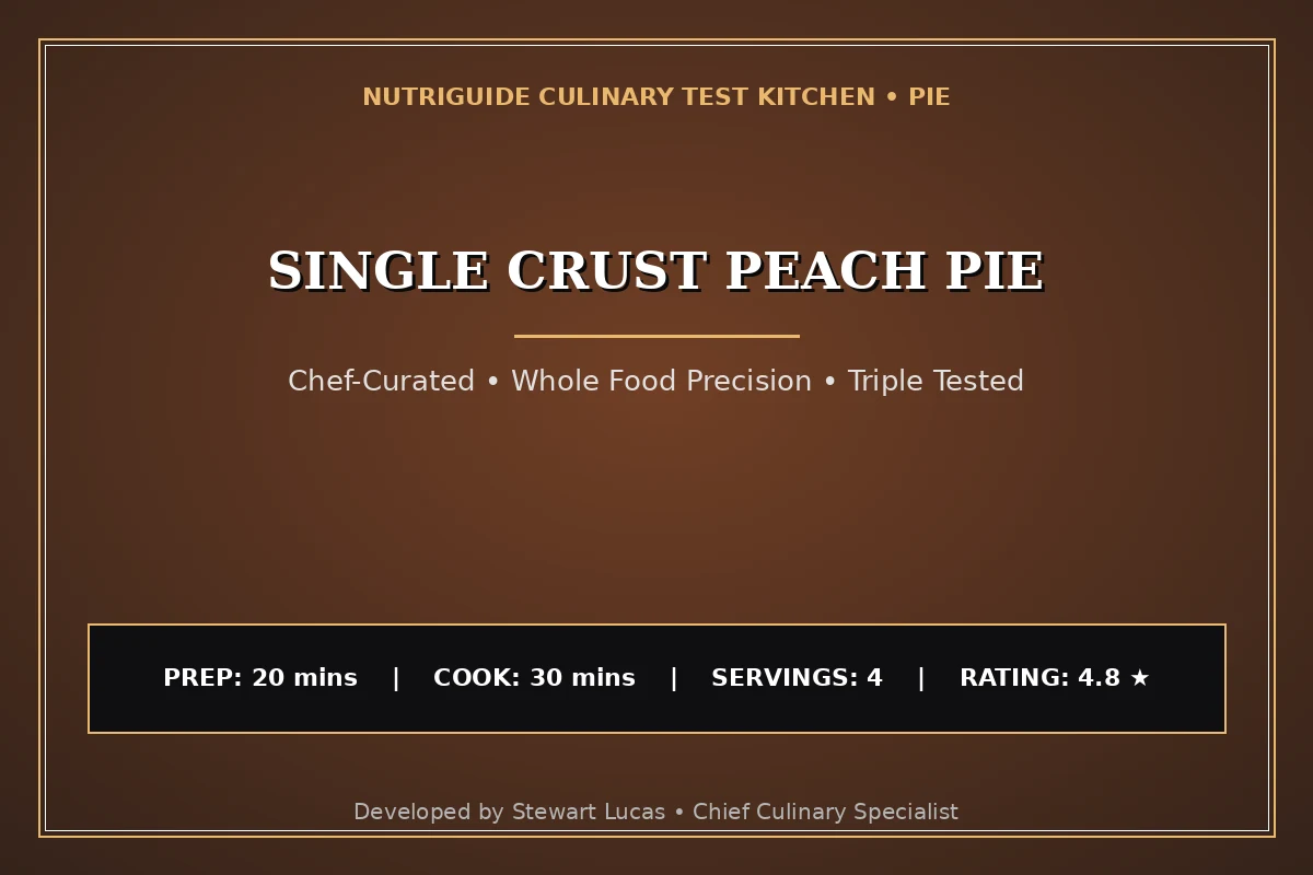 Single Crust Peach Pie