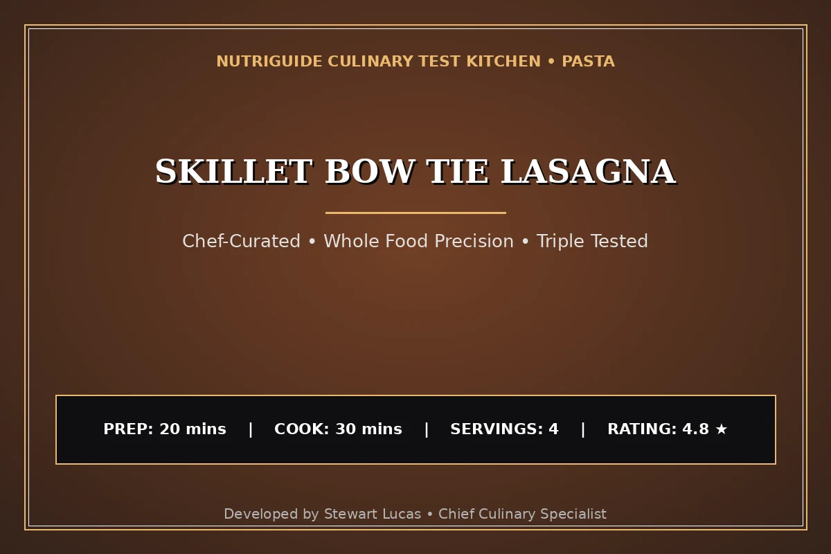 Skillet Bow Tie Lasagna
