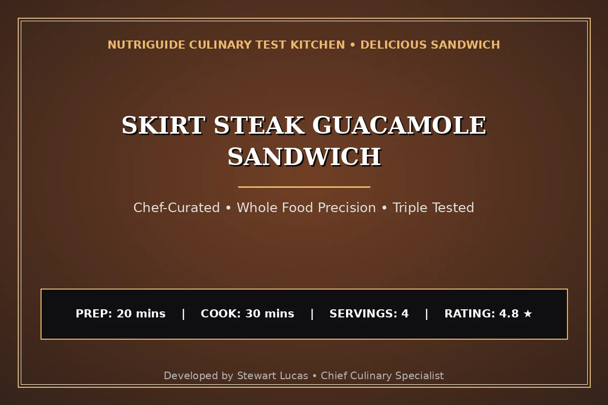 Skirt Steak Guacamole Sandwich