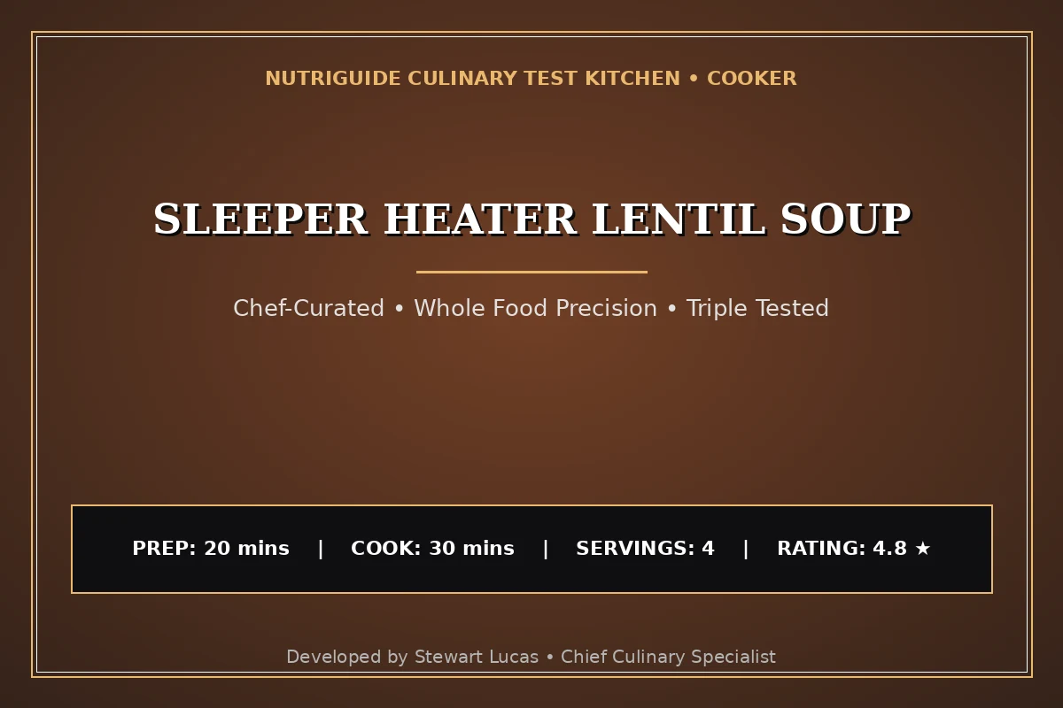 Sleeper Heater Lentil Soup