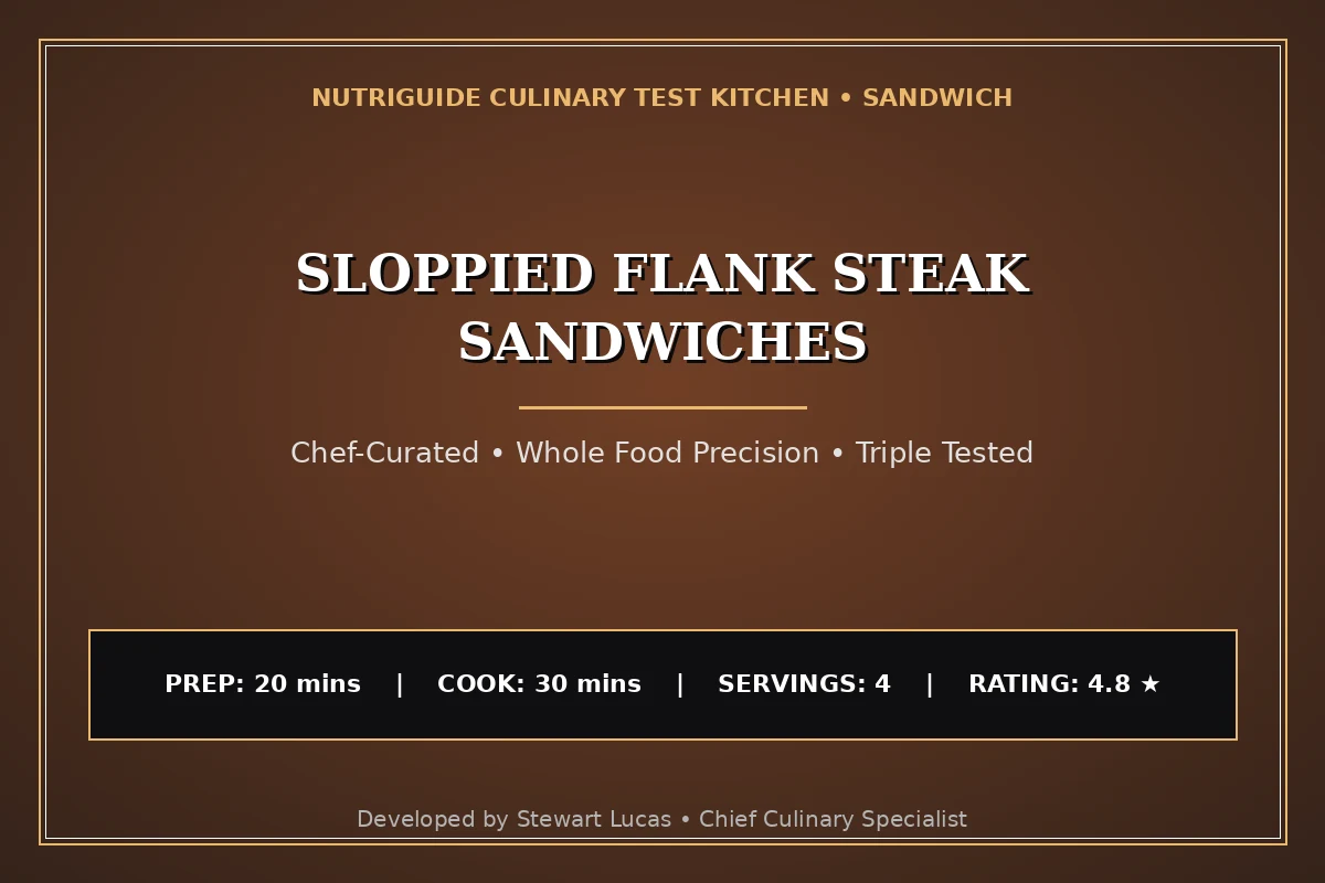 Sloppied Flank Steak Sandwiches