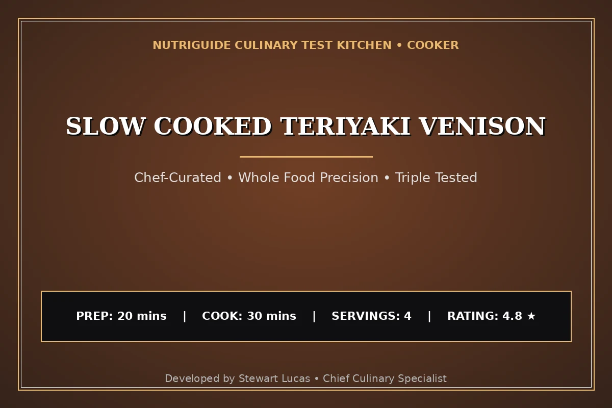 Slow Cooked Teriyaki Venison