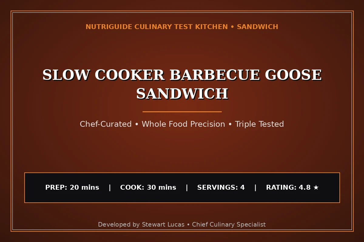 Slow Cooker Barbecue Goose Sandwich