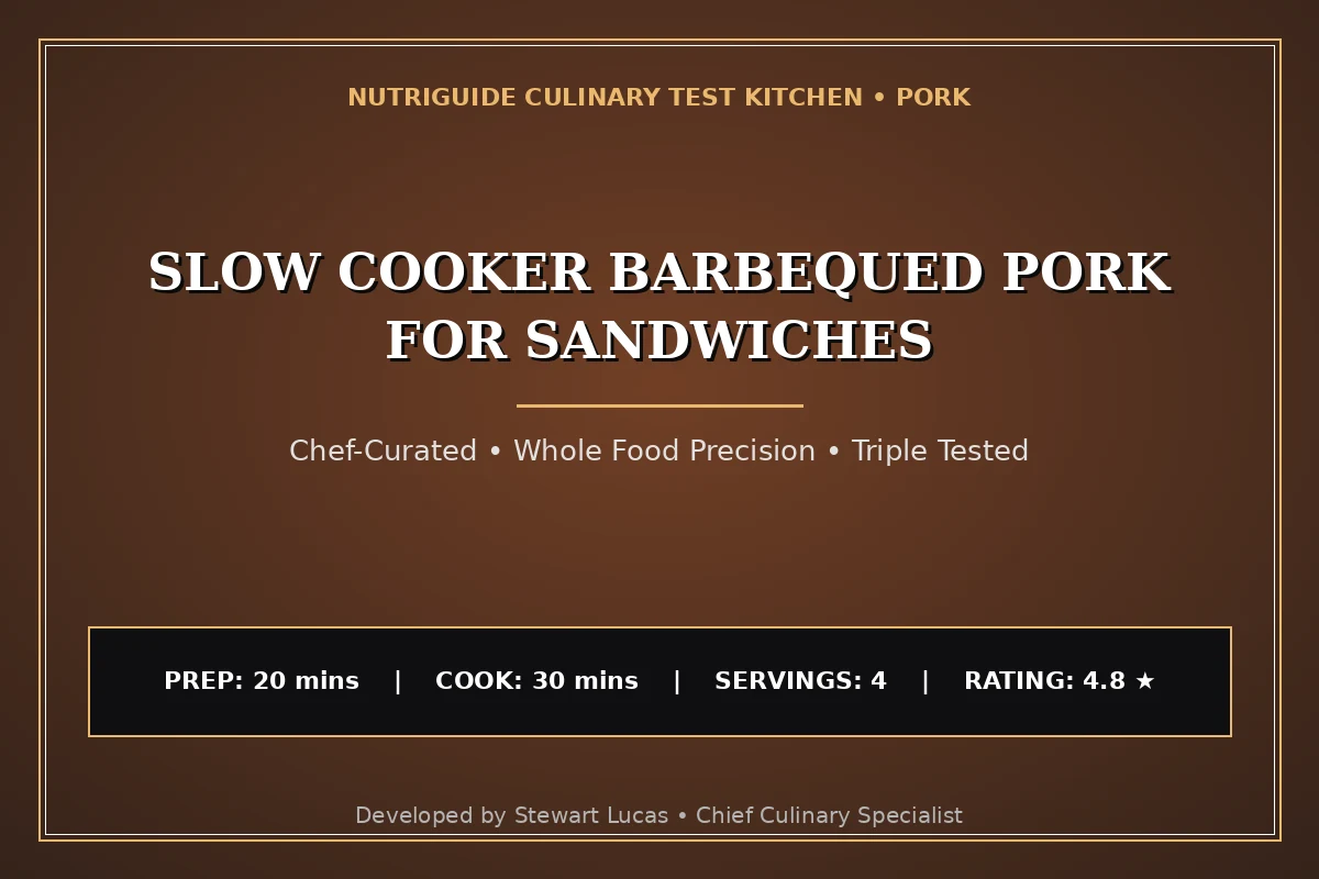 Slow Cooker Barbequed Pork For Sandwiches