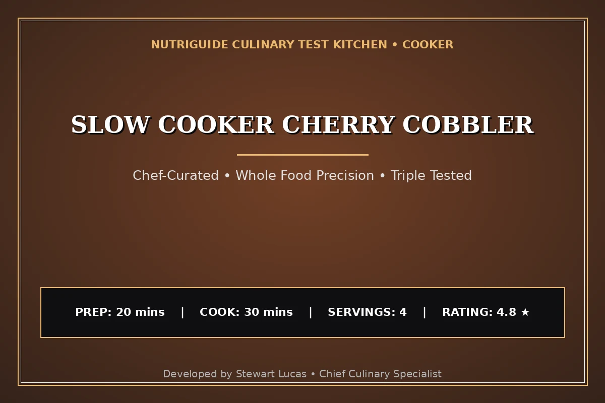 Slow Cooker Cherry Cobbler