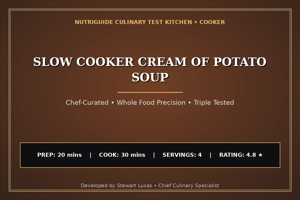 Slow Cooker Cream Of Potato Soup