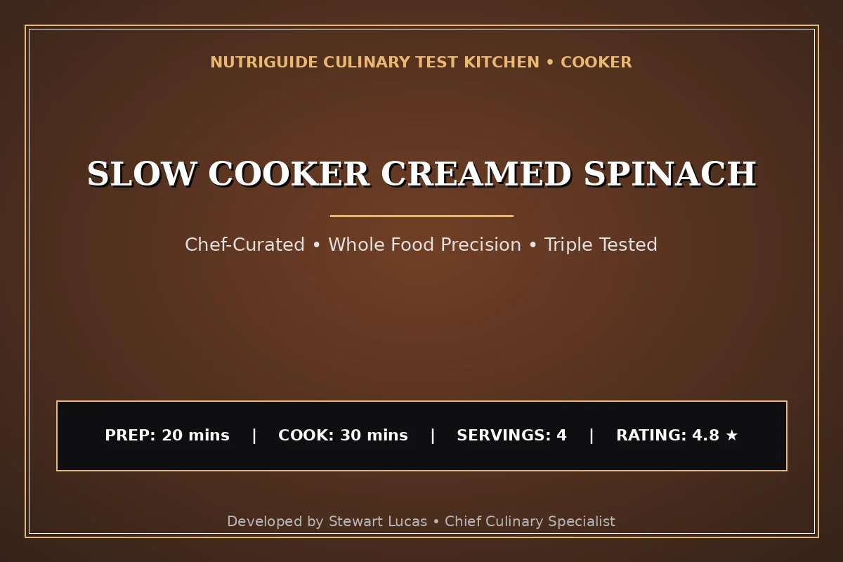Slow Cooker Creamed Spinach