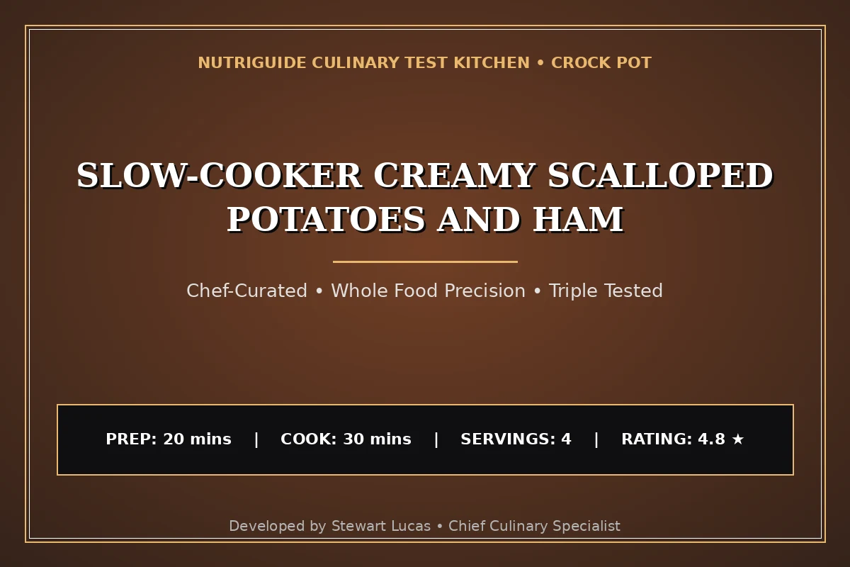 Slow-Cooker Creamy Scalloped Potatoes And Ham