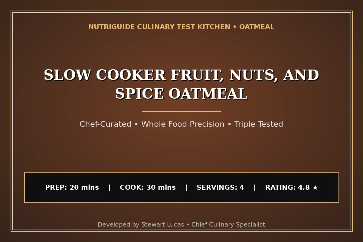 Slow Cooker Fruit, Nuts, And Spice Oatmeal