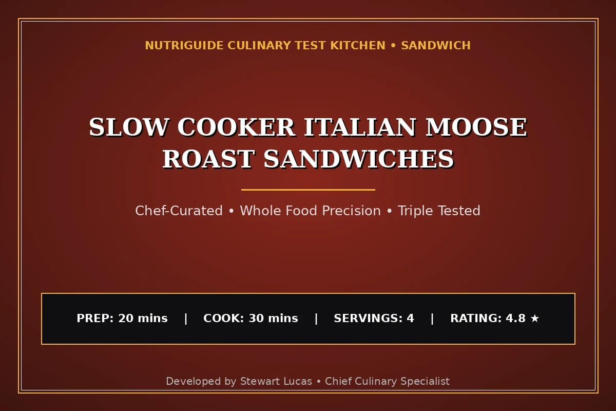 Slow Cooker Italian Moose Roast Sandwiches