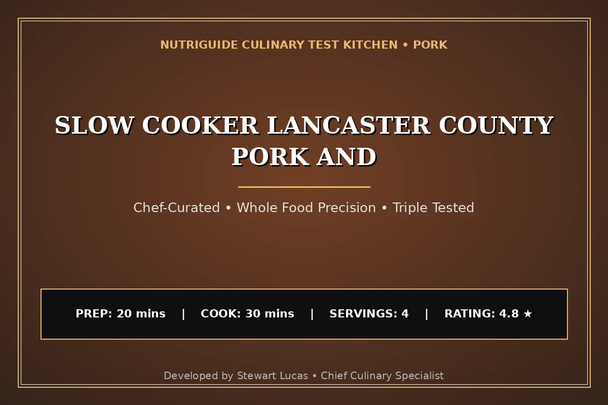 Slow Cooker Lancaster County Pork And
