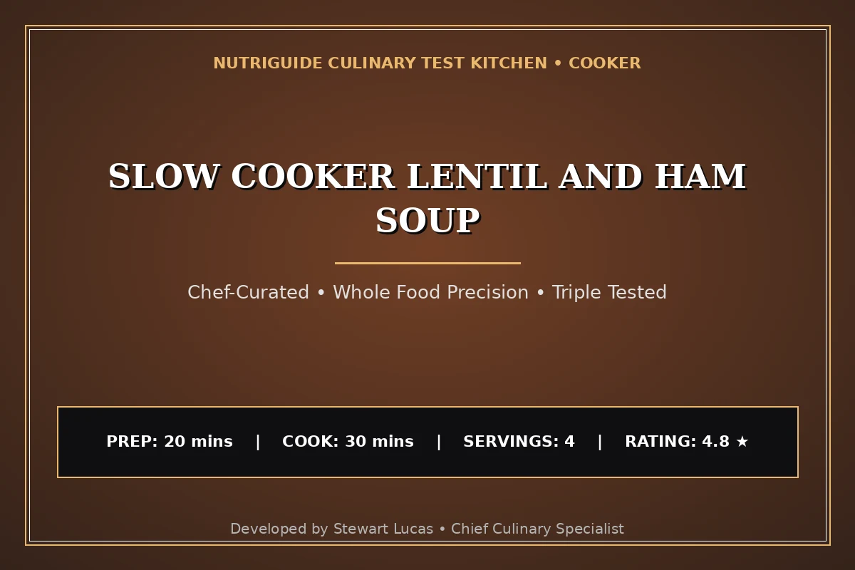 Slow Cooker Lentil And Ham Soup