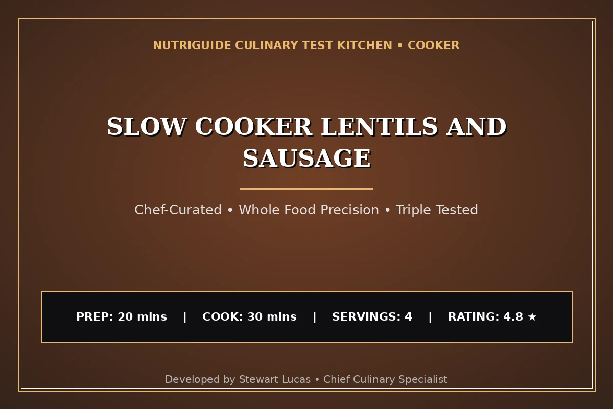 Slow Cooker Lentils And Sausage