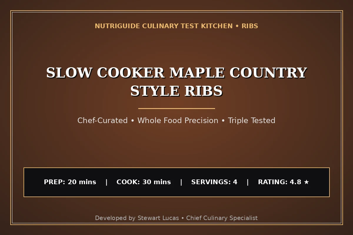 Slow Cooker Maple Country Style Ribs
