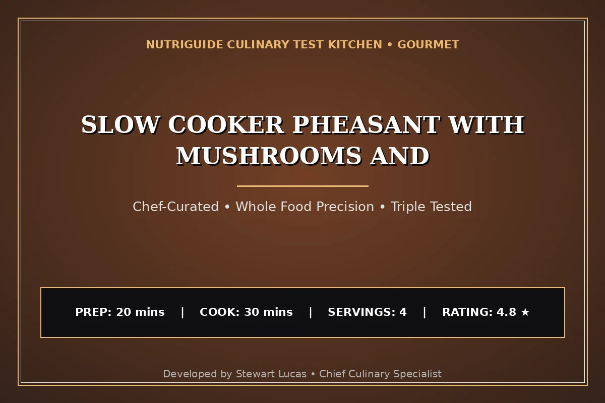 Slow Cooker Pheasant With Mushrooms And