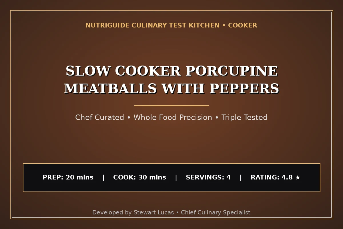 Slow Cooker Porcupine Meatballs With Peppers