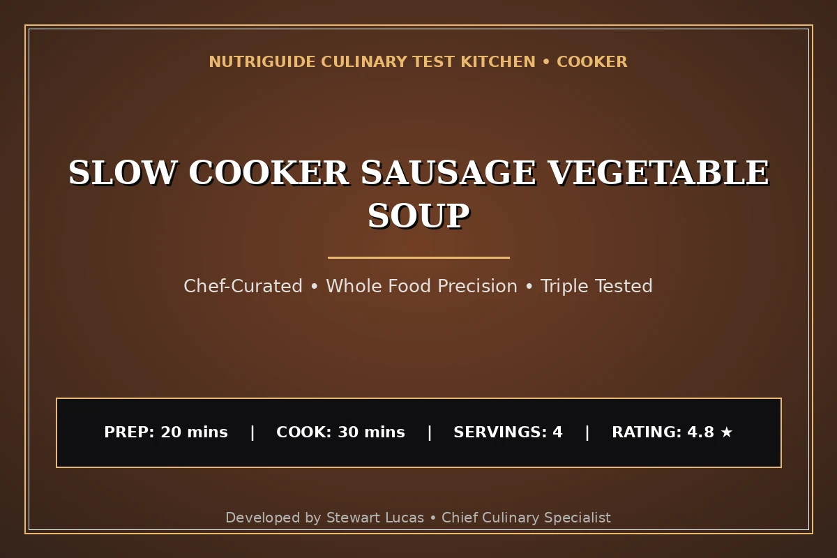 Slow Cooker Sausage Vegetable Soup