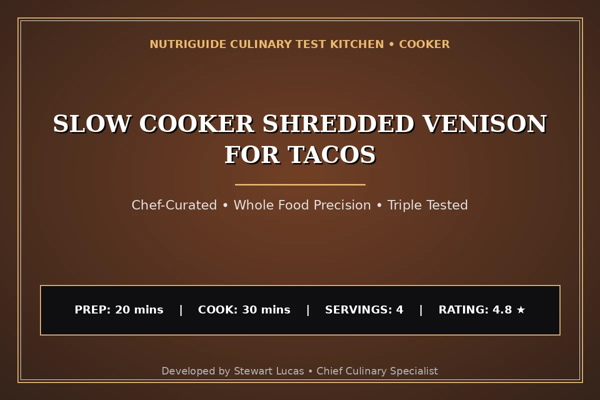 Slow Cooker Shredded Venison For Tacos