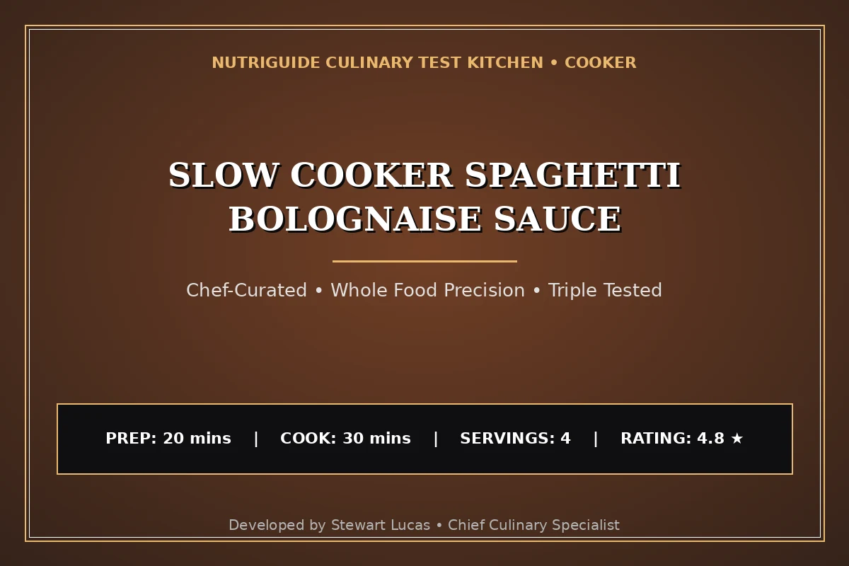 Slow Cooker Spaghetti Bolognaise Sauce