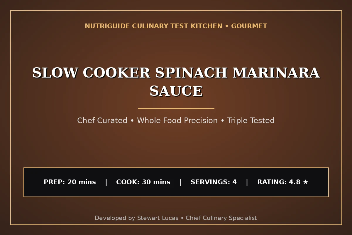 Slow Cooker Spinach Marinara Sauce
