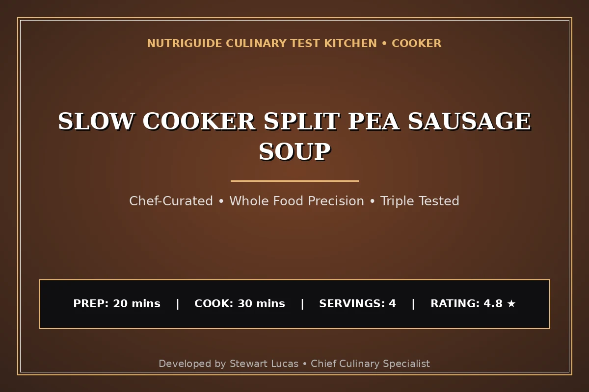 Slow Cooker Split Pea Sausage Soup