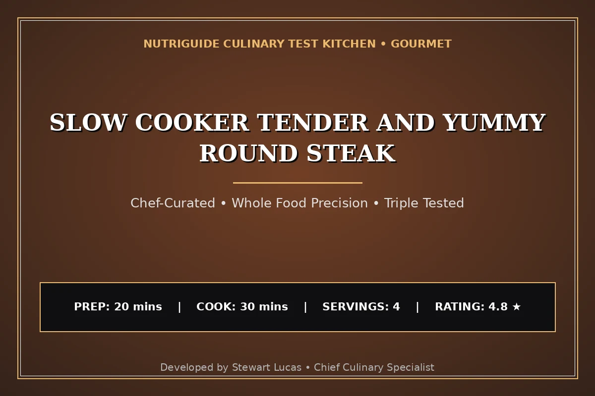 Slow Cooker Tender And Yummy Round Steak