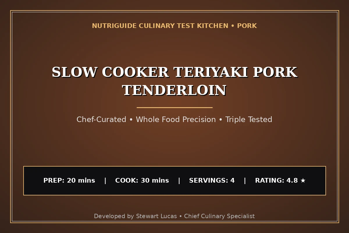 Slow Cooker Teriyaki Pork Tenderloin