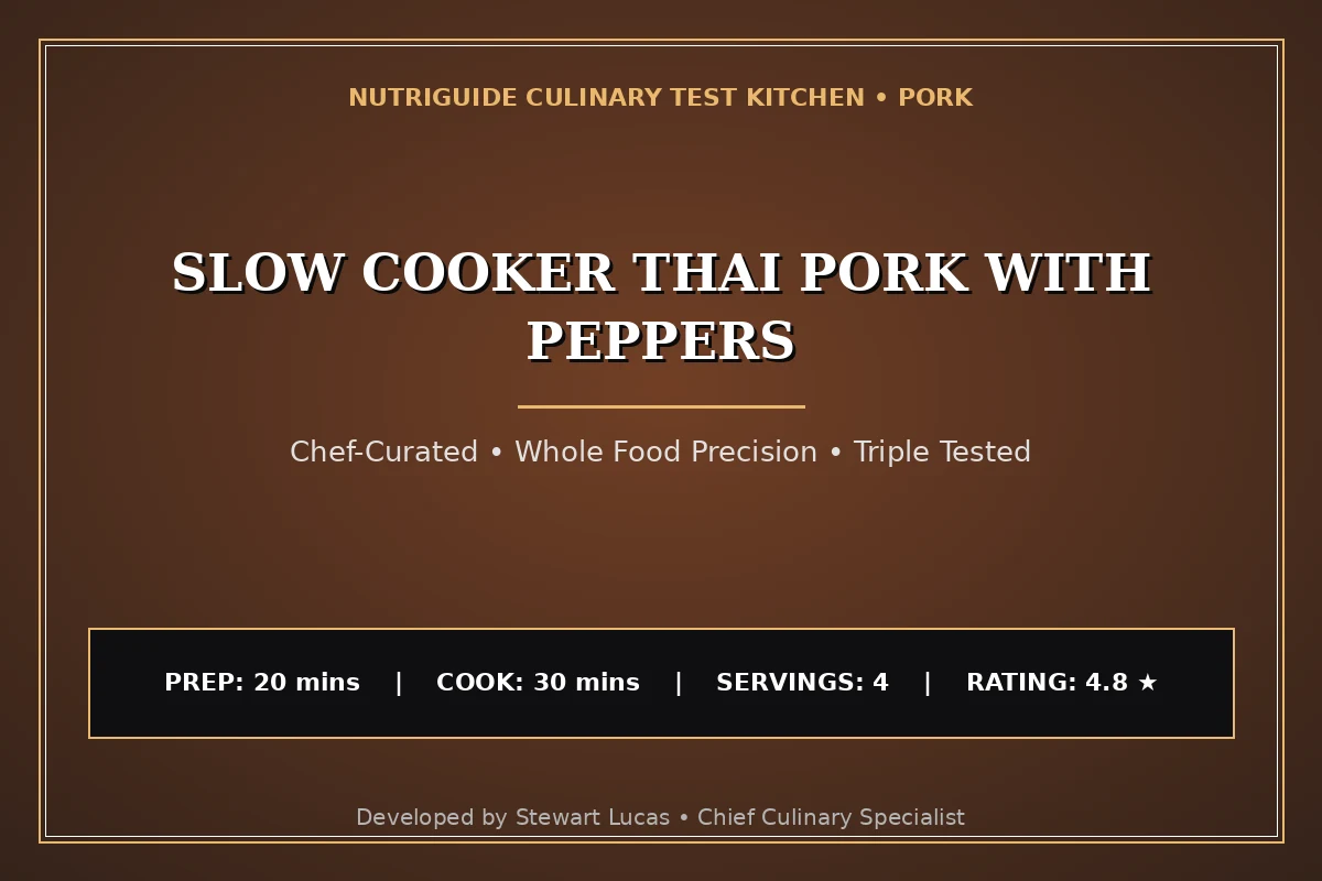 Slow Cooker Thai Pork With Peppers