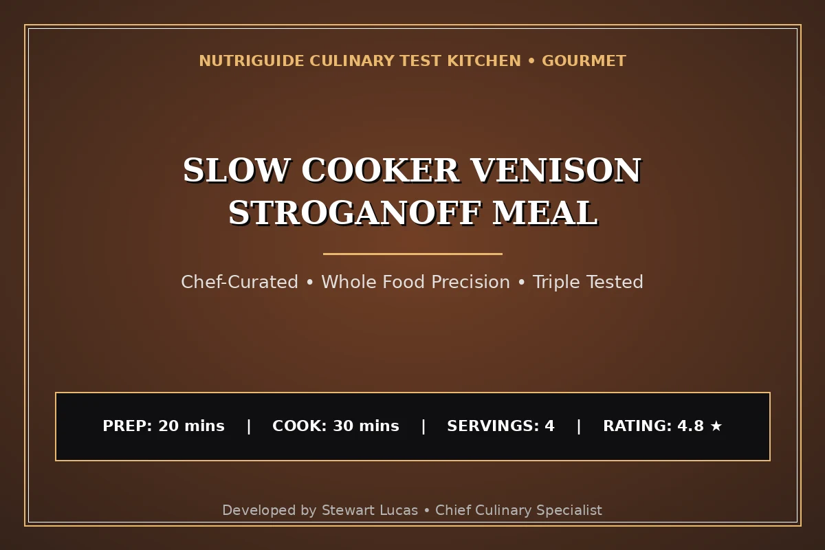 Slow Cooker Venison Stroganoff Meal