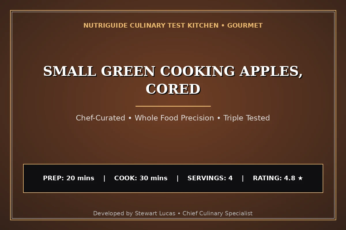 Small Green Cooking Apples, Cored
