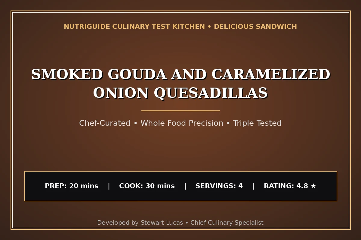 Smoked Gouda And Caramelized Onion Quesadillas
