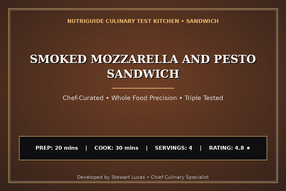 Smoked Mozzarella And Pesto Sandwich