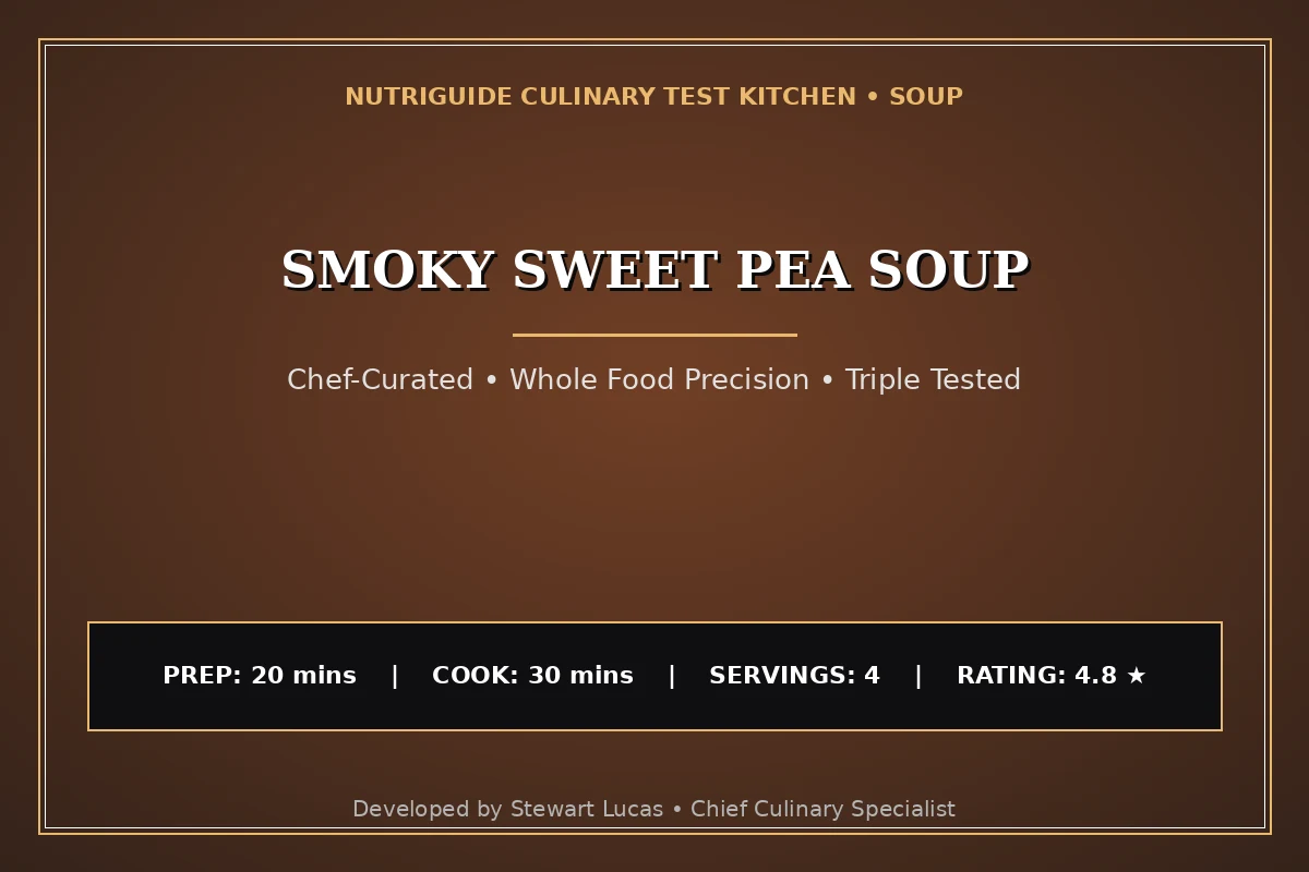 Smoky Sweet Pea Soup