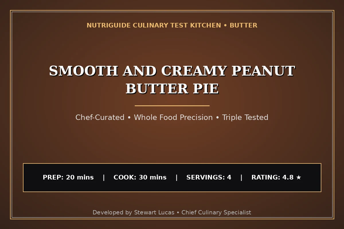 Smooth And Creamy Peanut Butter Pie