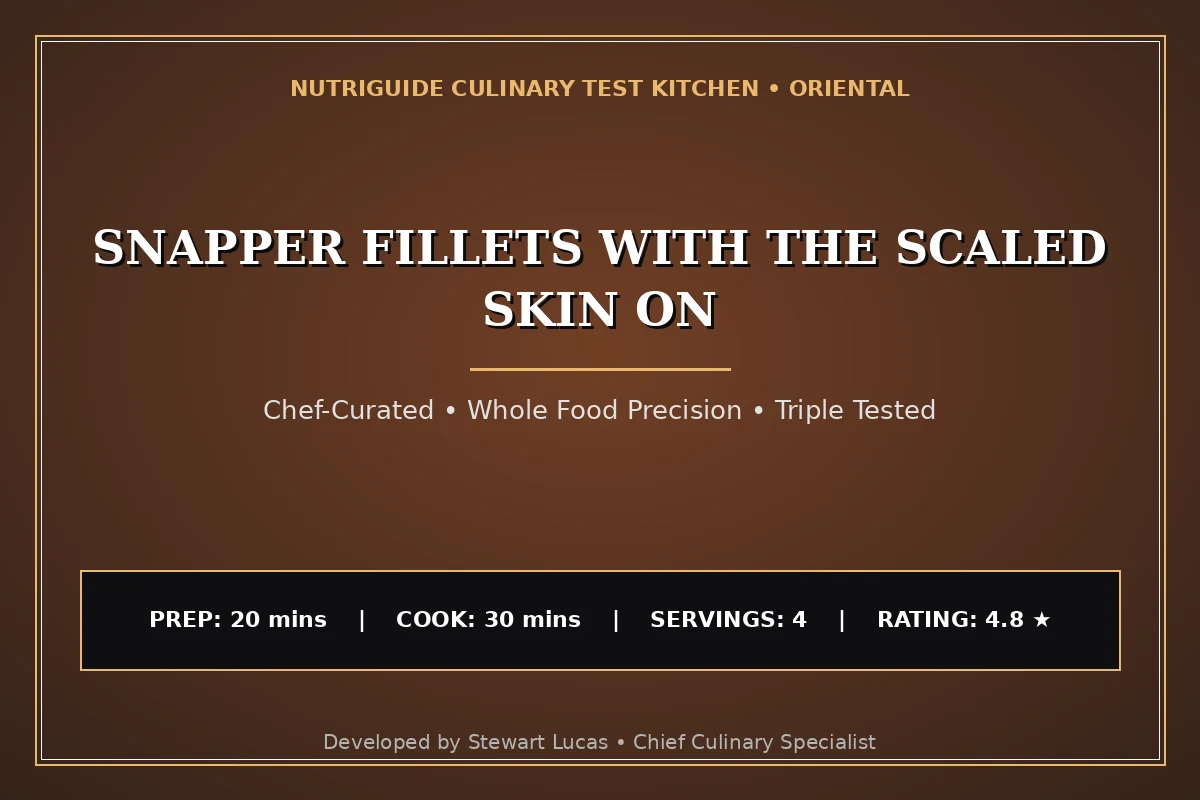 Snapper Fillets With The Scaled Skin On