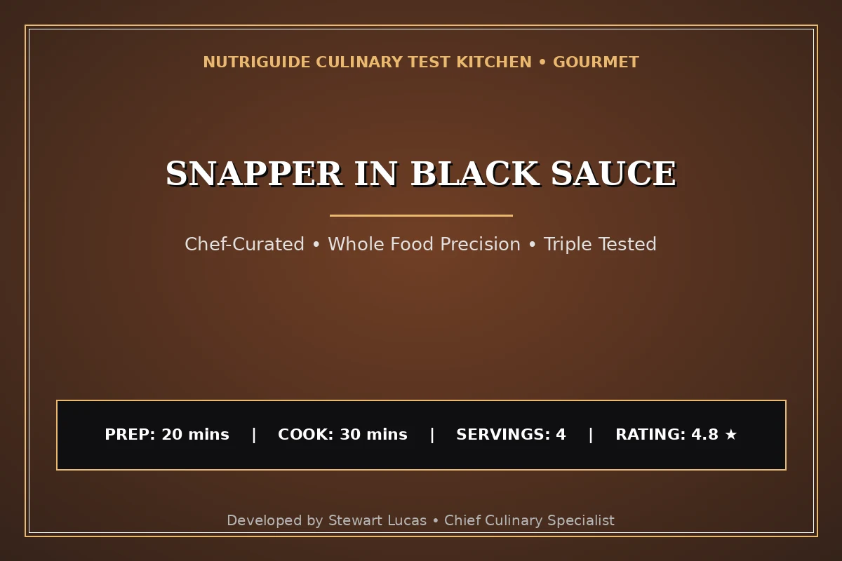 Snapper In Black Sauce