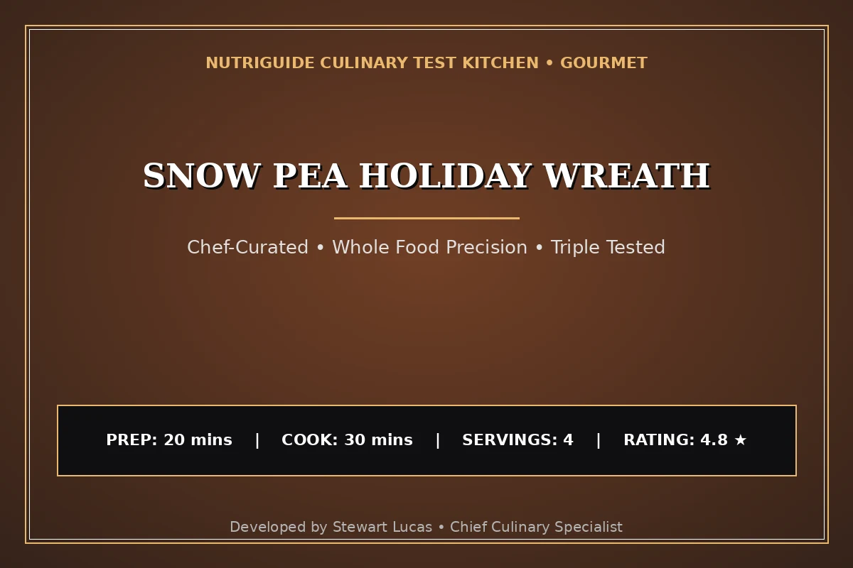 Snow Pea Holiday Wreath