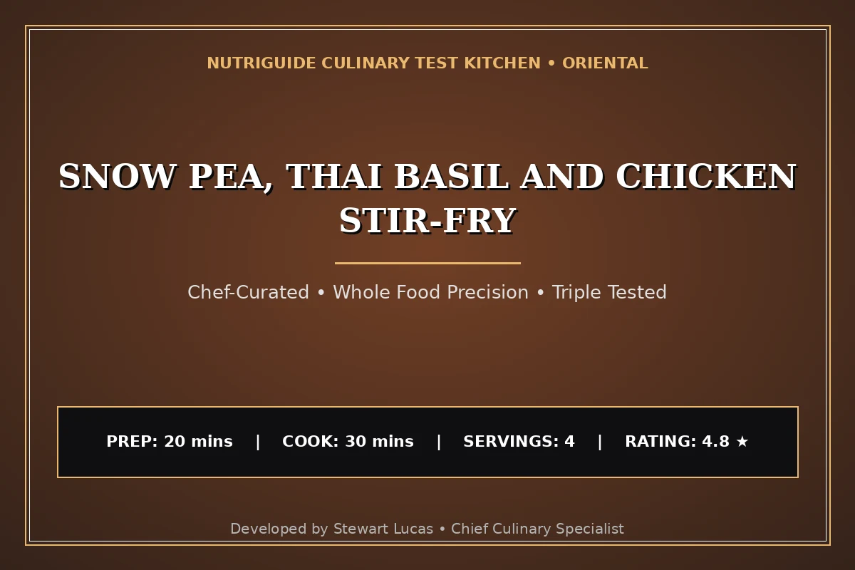 Snow Pea, Thai Basil And Chicken Stir-Fry