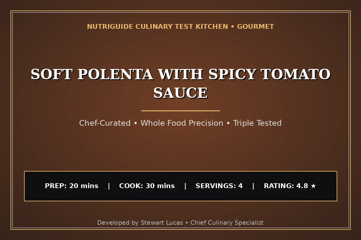 Soft Polenta With Spicy Tomato Sauce