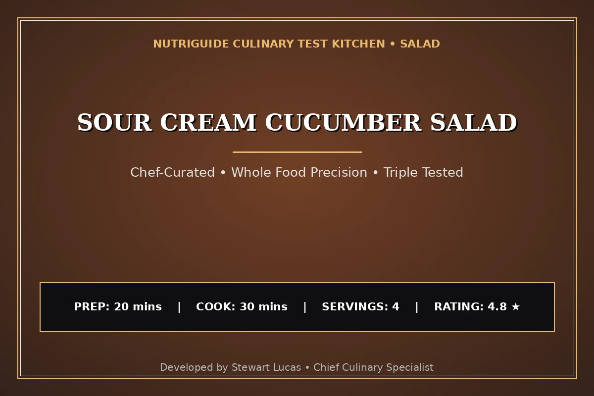 Sour Cream Cucumber Salad