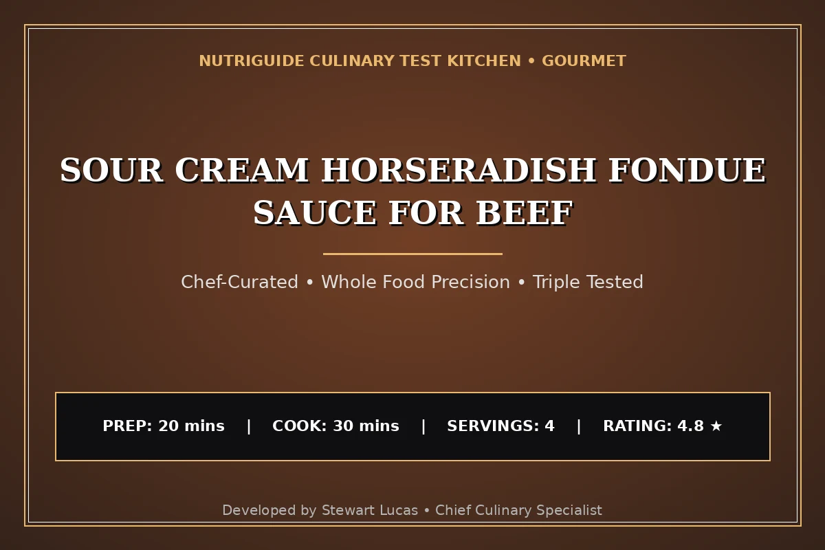 Sour Cream Horseradish Fondue Sauce For Beef