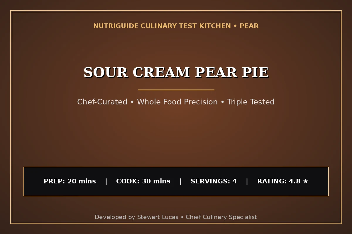 Sour Cream Pear Pie