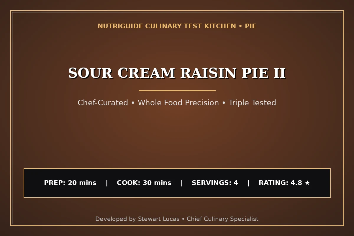 Sour Cream Raisin Pie Ii