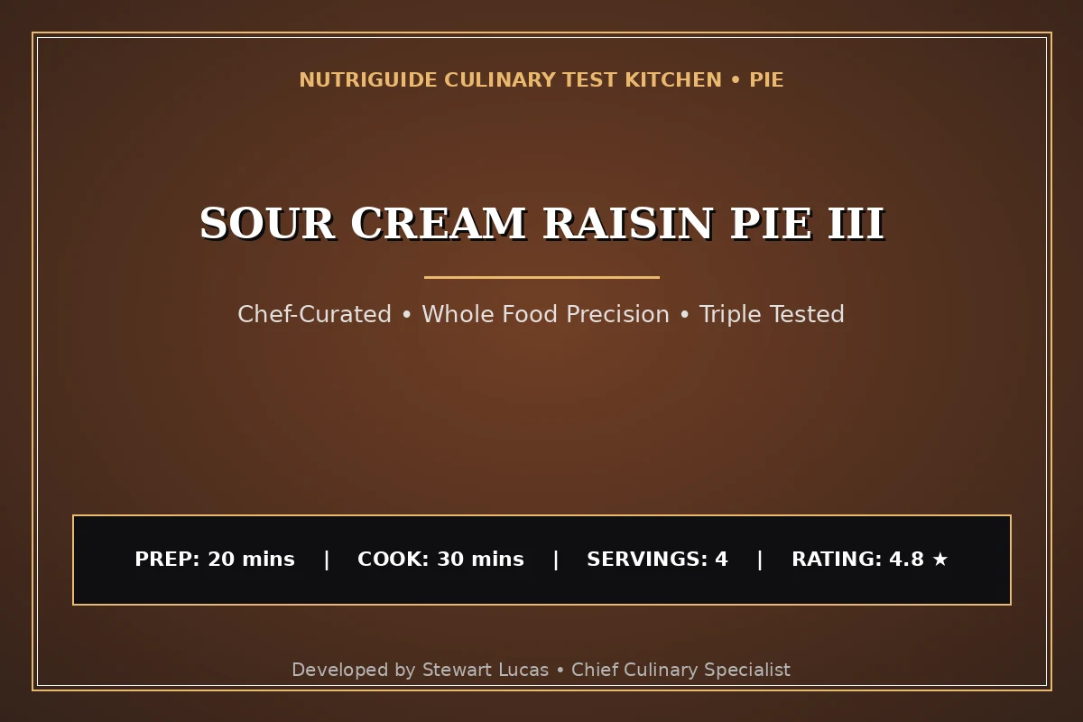 Sour Cream Raisin Pie Iii